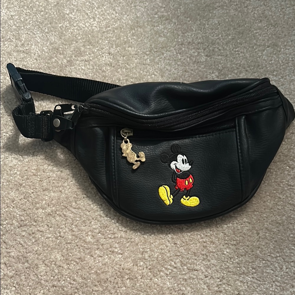 Vintage Mickey Mouse Black Fanny Pack